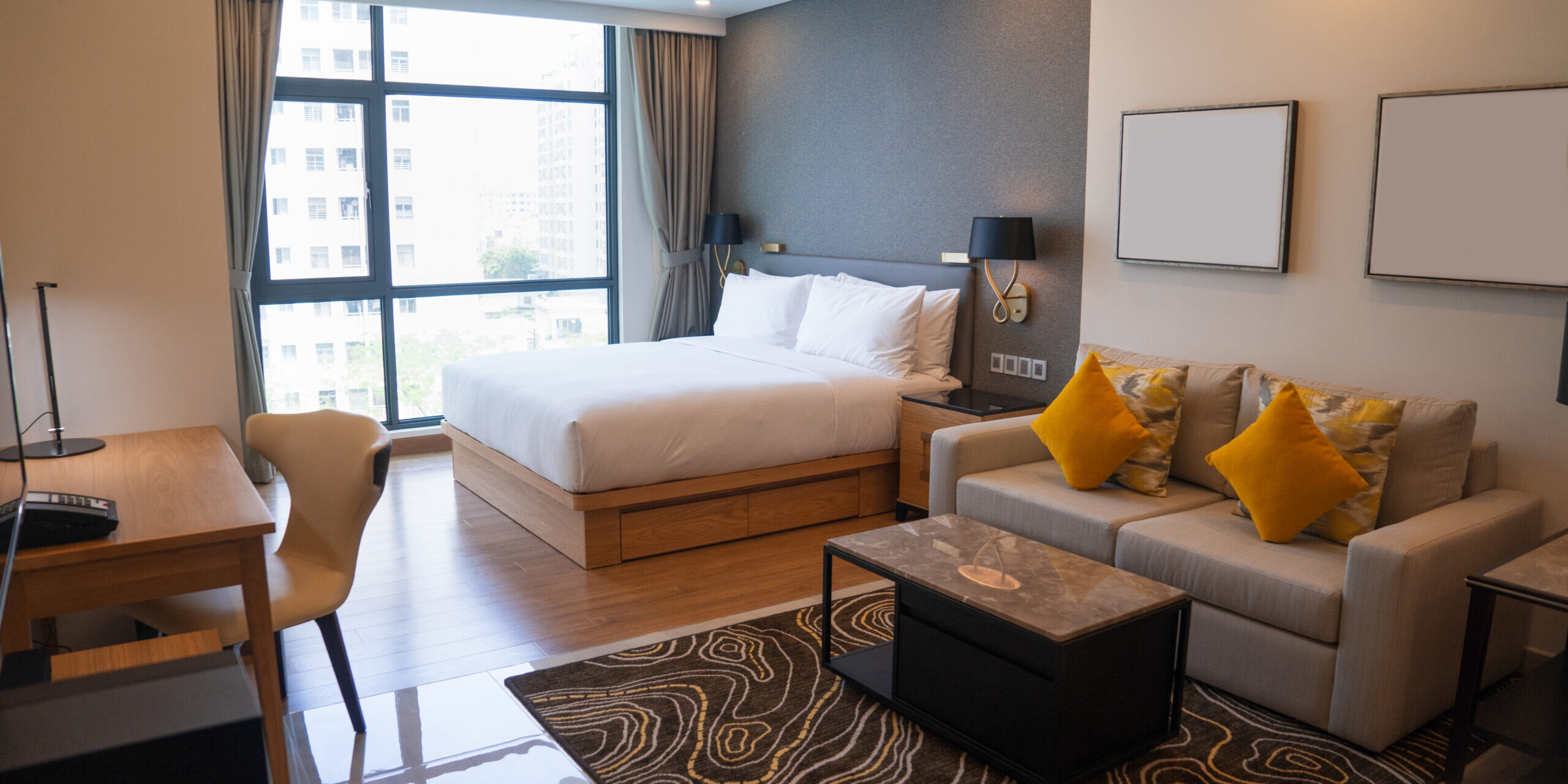 expertos en mobiliario para hoteles en madrid - habitación de hotel