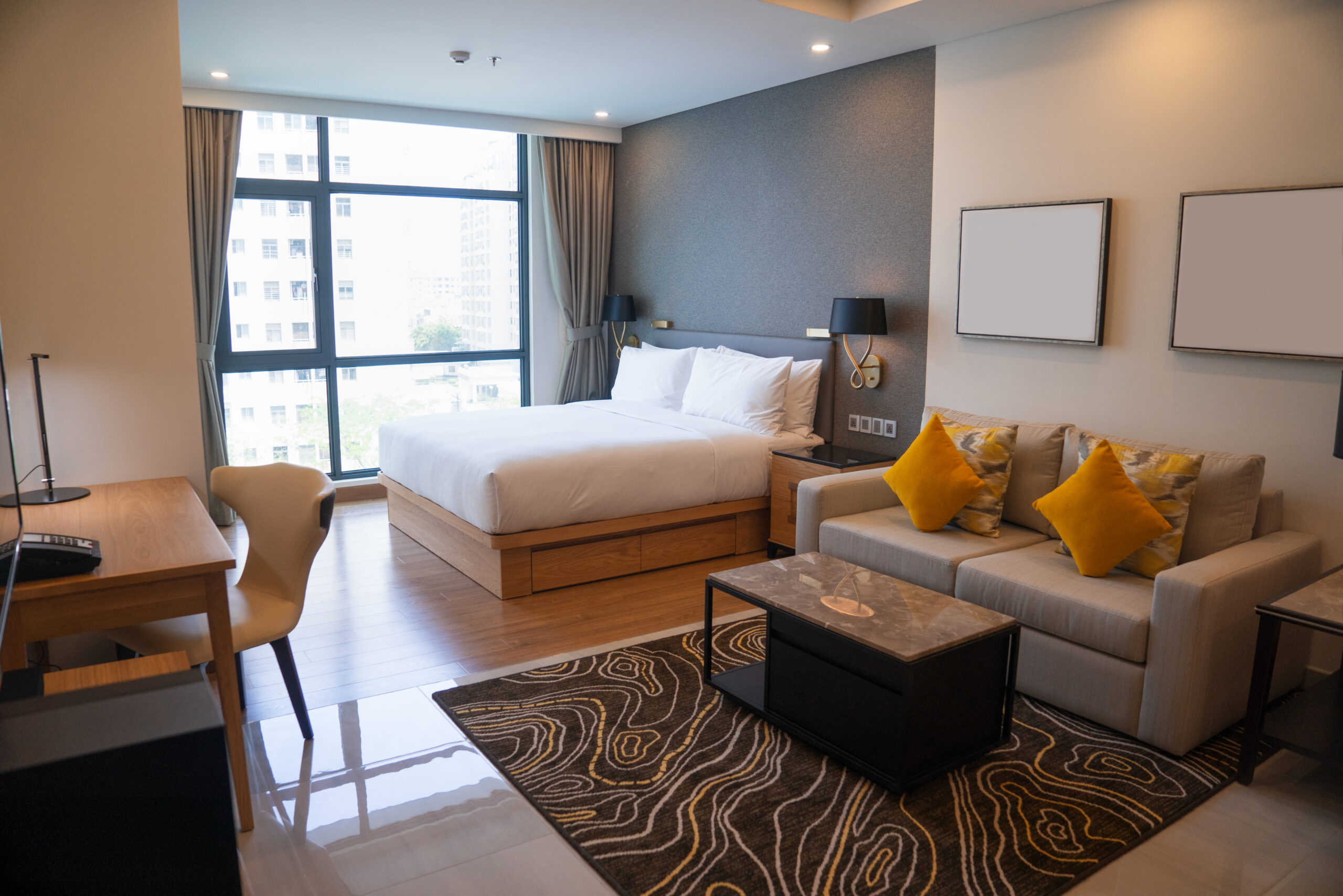 expertos en mobiliario para hoteles en madrid - habitación de hotel